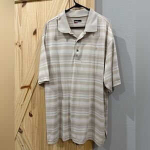 Grand Slam Beige Striped Polo‎ Shirt